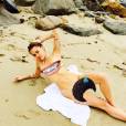  Miley Cyrus n&atilde;o cansa de causar! Recentemente, a cantora ficou completamente nua em uma praia e publicou o resultado na web 