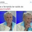  Xuxa tamb&eacute;m deve ter rido bastante com a elimina&ccedil;&atilde;o de Fernando no "MasterChef Brasil" 