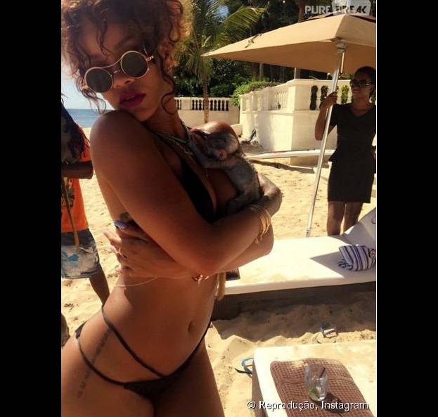 Rihanna abusou da sensualidade em foto de biquíni