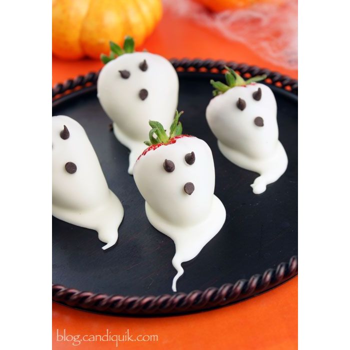 Para o Halloween, que tal esses fantasmas de morango?