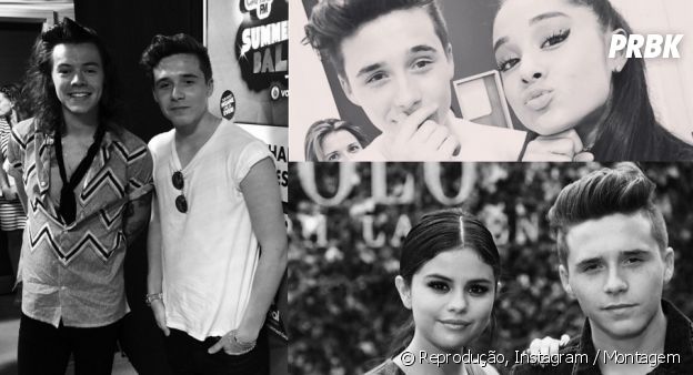 Brooklyn, filho de David e Victoria Beckham, publica várias fotos com Harry Styles, do One Direction, Selena Gomez, Ariana Grande e mais famosos!