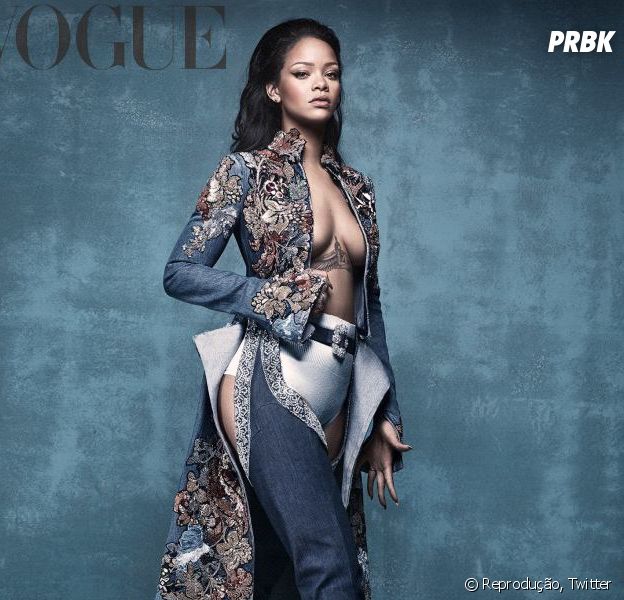Rihanna surge sensual na capa da Vogue britânica