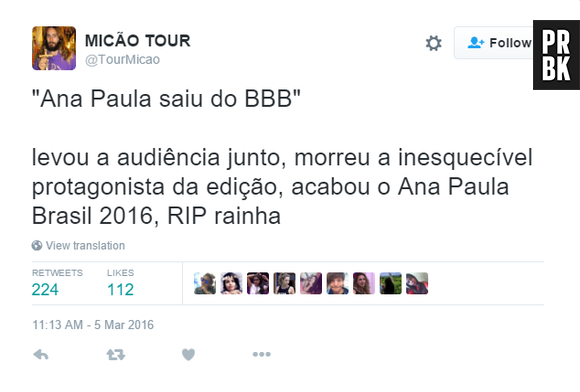 No "BBB16", Ana Paula vira meme nas redes sociais após ter sido desclassificada!