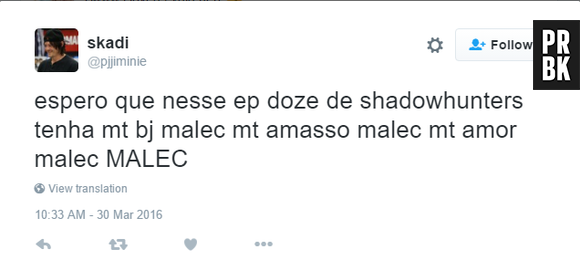 Em "Shadowhunters", Magnus (Harry Shum Jr.) e Alec (Matthew Daddario) se beijaram na cerimônia de casamento