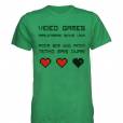 Camisas com dizerem engraçados são as mais procuradas pelo gamers clientes da Cogumelo Corp., de Mari Dertoni