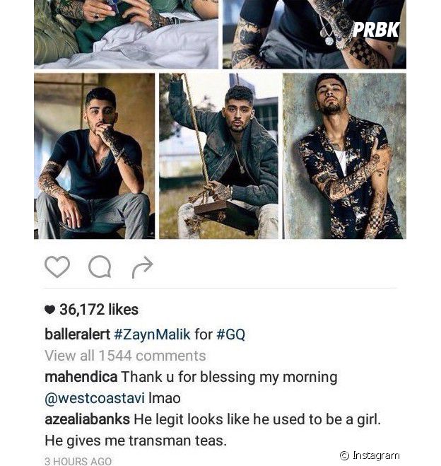Iggy Azalea diz que Zayn Malik parece um homem trans e fãs não perdoam