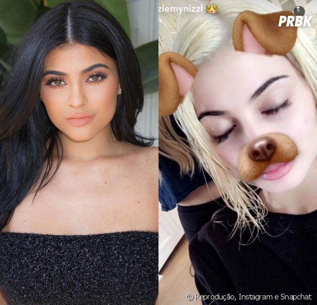 Antes e depois de Kylie Jenner, que acaba de ficar loira!