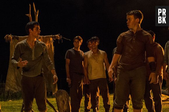 Will Poulter e Dylan O'Brien em cena de "The Maze Runner: Correr ou Morrer"