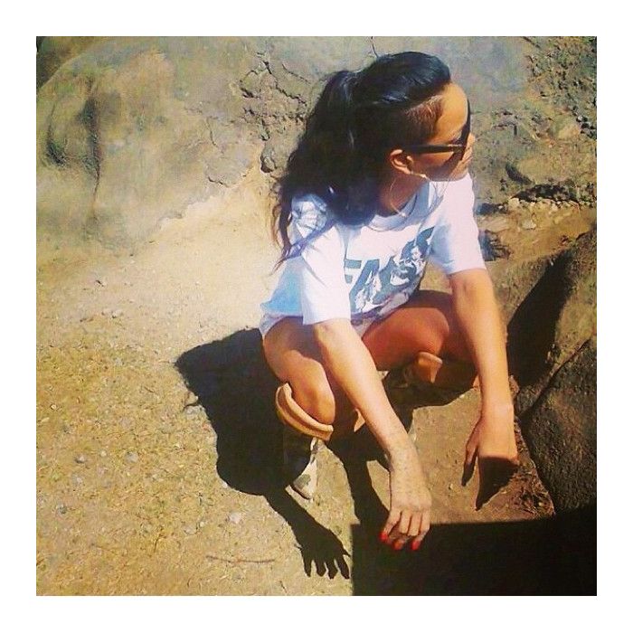 Ao longo deste domigo (13), Rihanna compartilhou com seus fãs fotos do safari que fez em Johannesburg, África do Sul
