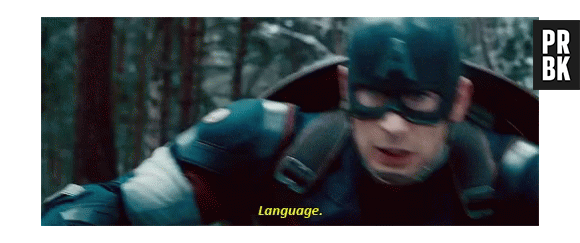 Chris Evans é Capitão América, o Vigilante do Palavrão em "Os Vingadores: A Era de Ultron"