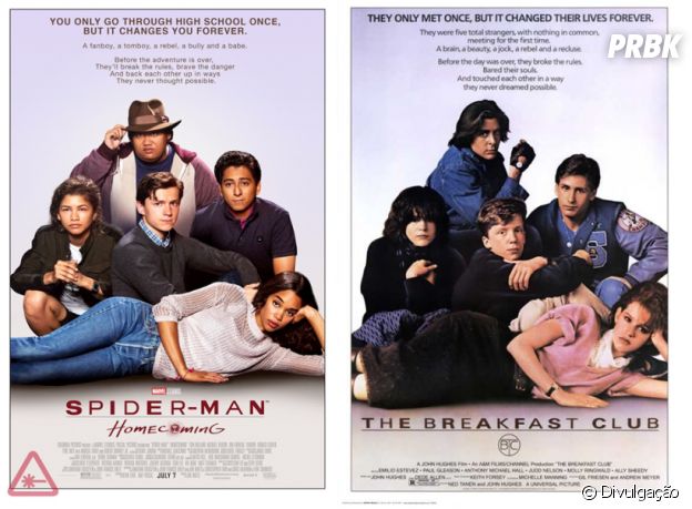 De "Homem-Aranha: De Volta ao Lar": o poster inspirado em "Clube dos Cinco" já virou um clássico, né?