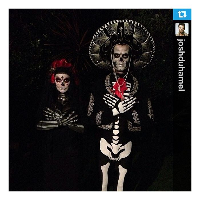 Josh Duhamel também se vestiu de morte para curtir o Halloween 2013