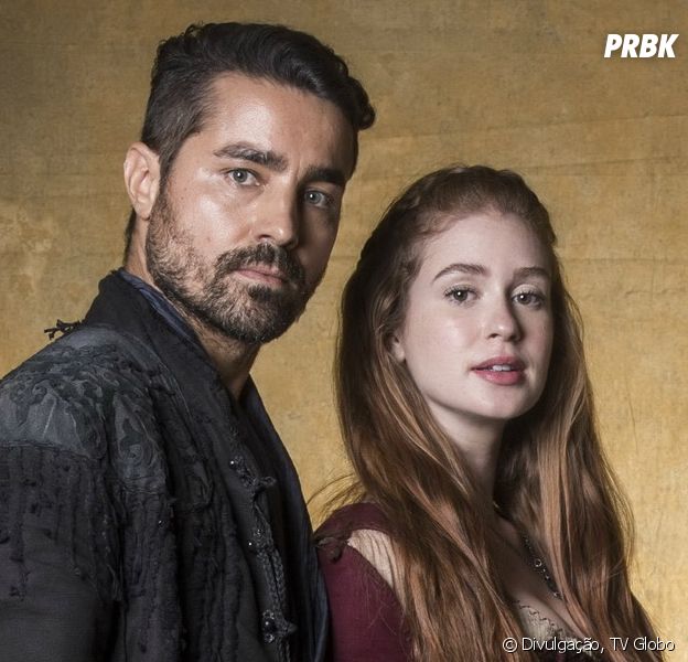 Em "Deus Salve o Rei": Virgílio (Ricardo Pereira) sequestra Amália (Marina Ruy Barbosa) enquanto ela tenta fugir de capanga