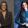 O antes e depois de Juliana Paiva, para viver a personagem Marocas, de "O Tempo Não Para", próxima novela da Globo