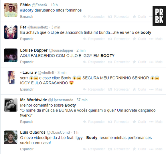 Fãs fizeram o clipe de "Booty" virar trend toppic no Twitter