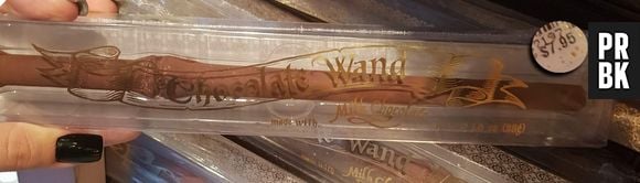 Uma varinha de chocolate no parque do Harry Potter em Orlando, nos EUA