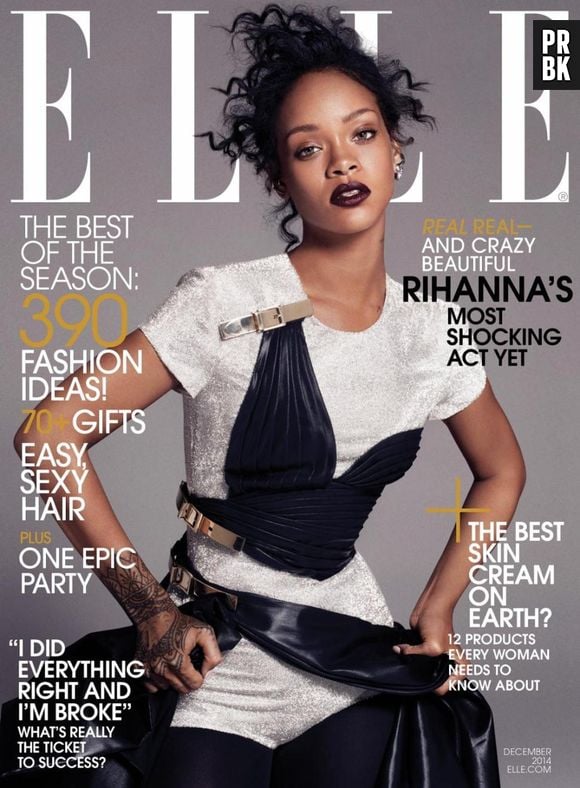 Rihanna é a estrela da capa da revista "Elle" em dezembro