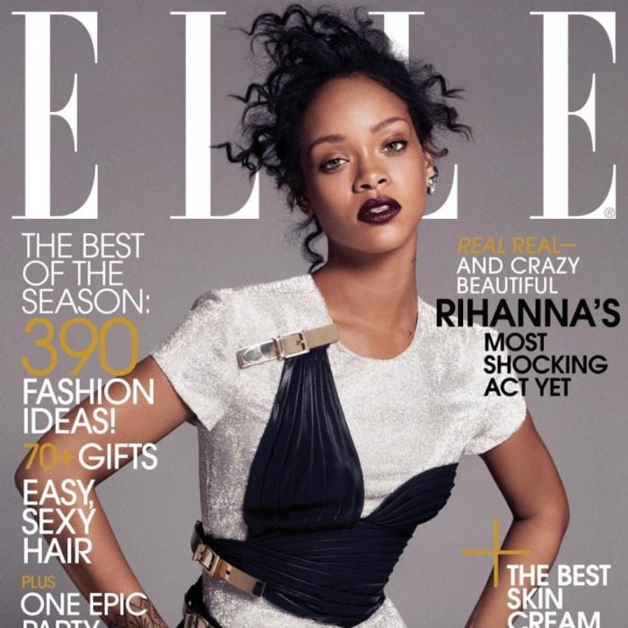  Rihanna &amp;eacute; a estrela da capa da revista &quot;Elle&quot; em dezembro 
