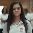 "A Dona do Pedaço":  Mel Maia vive a personagem Cássia, que sofre bullying na escola 