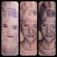Kat Von D faz tatuagem em Miley Cyrus, com desenho do rosto da avó da cantora