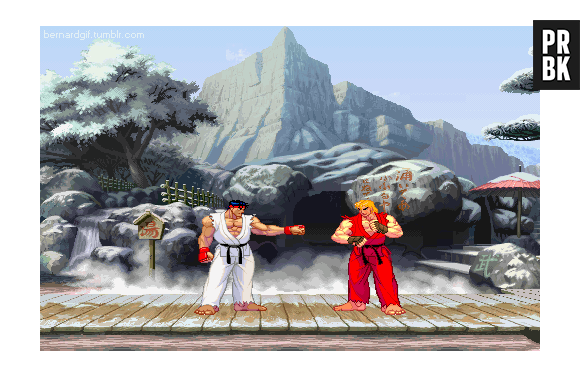 Ryu e Ken mesmo sendo dupla, às vezes sem enfrentavam