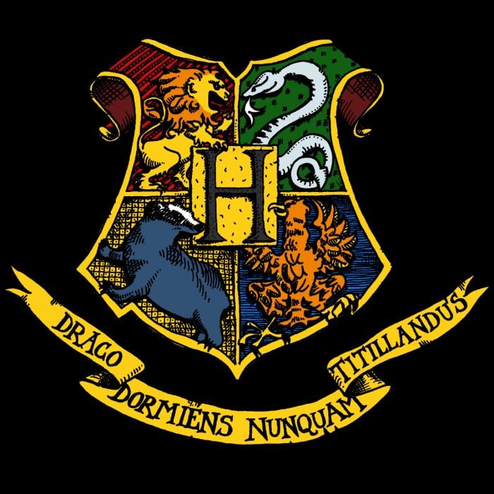 O brasão de Hogwarts em &quot;Harry Potter&quot; juntava todas os brasões das casas!