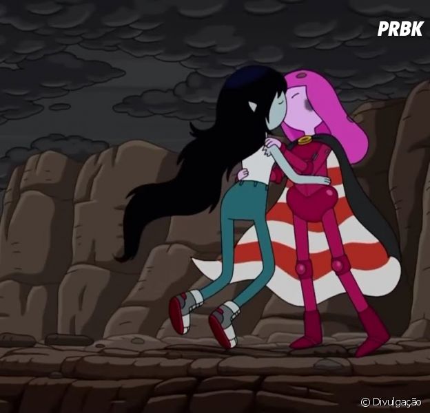 Em "Hora de Aventura", Princesa Jujuba e Marceline confirmaram romance com beijo no último episódio