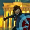 No primeiro episódio de "What If...?", vemos Peggy tomar o soro de supersoldado e se transformar na Capitã Carter