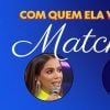 Teaser do quadro "Um Crush para Anitta", do "Domingão com Huck", faz a pergunta: "com quem ela vai dar match?"