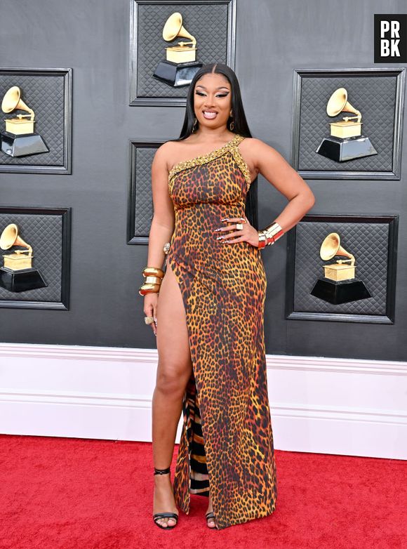 Grammy 2022: Megan Thee Stallion investiu na clássica animal print