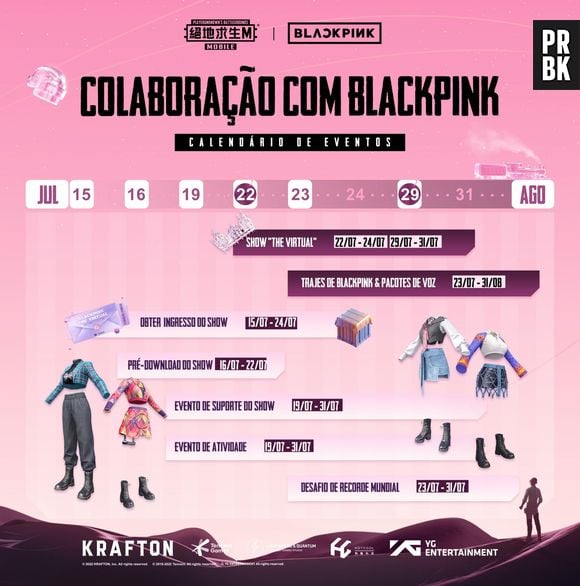 Pubg Mobile divulga novas atrações com BLACKPINK no jogo