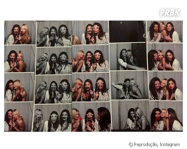 Famosas tiram foto na cabine de fotografia do aniversário de Harry Styles
