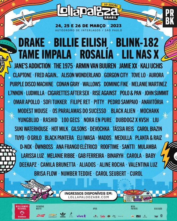 Lollapalooza Brasil divulga o line-up completo nesta terça-feira (11)