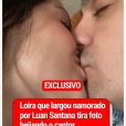 Leo Dias divulgou foto do beijo de Luan Santana e Débora Morais