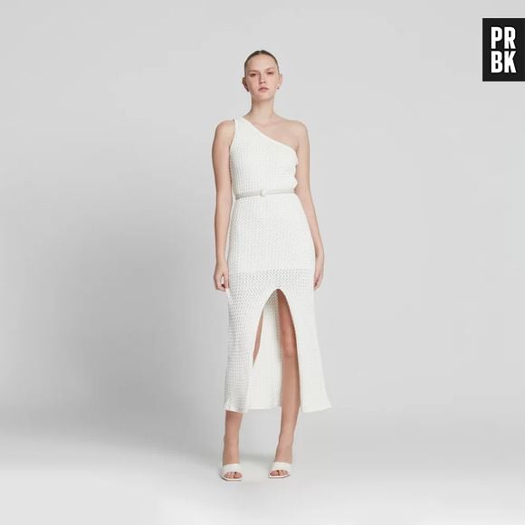 O Vestido Longo Tricot Lótus Off White tem a cor perfeita para a paleta de Preciosa