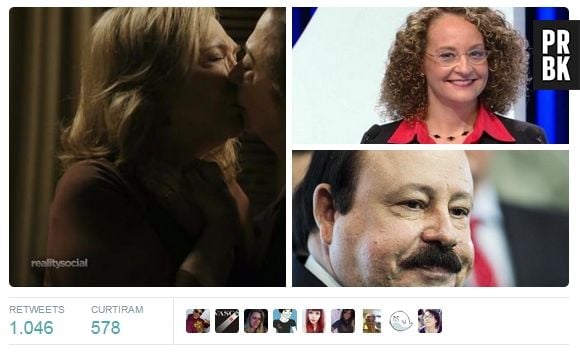 A discussão nos debates presidenciais entre Levy Fidélix e Luciana Genro reapareceu com o beijo de Estela (Nathalia Timberg) e Tereza (Fernanda Montenegro) em "Babilônia"