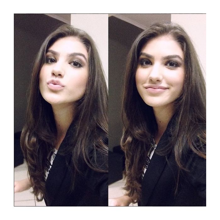  Giovanna Grigio, de &quot;Chiquititas&quot;, mostra maquiagem mais pesada no Instagram 