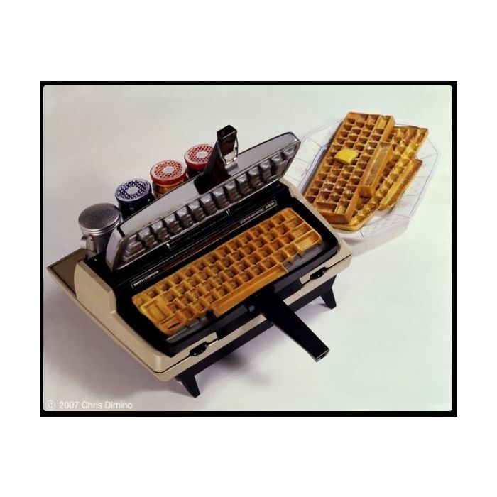  Present&amp;atilde;o pra quem &amp;eacute; vintage e gosta de escrever, e claro, comer waffles no caf&amp;eacute; da manh&amp;atilde;! 