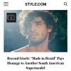 O perfil no Instagram da revista Made In Brazil publicou o anúncio do ensaio sensual de Marlon Teixeira