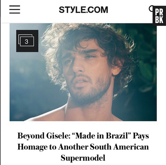 O perfil no Instagram da revista Made In Brazil publicou o anúncio do ensaio sensual de Marlon Teixeira