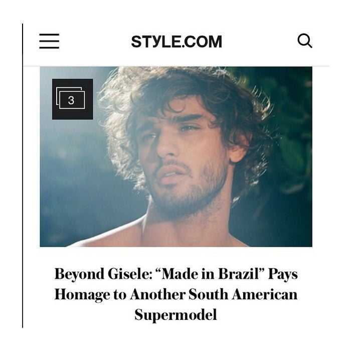  O perfil no Instagram da revista Made In Brazil publicou o an&amp;uacute;ncio do ensaio sensual de Marlon Teixeira 