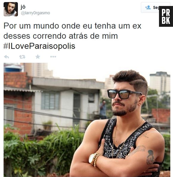 Os internautas querem um "bandido" como o Grego (Caio Castro) de "I Love Paraisópolis"