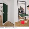 Uma porta que vira mesa de ping-pong atrabalha mais do que ajuda, não acham?