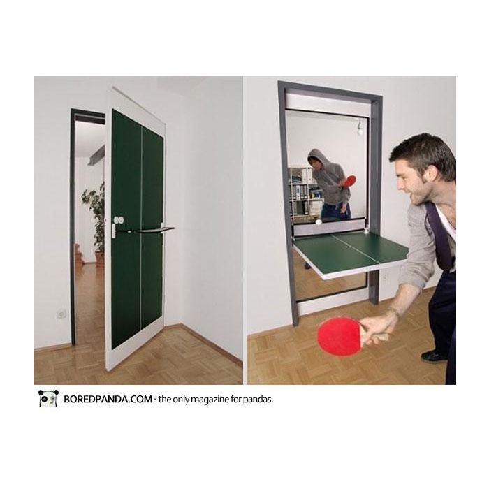  Uma porta que vira mesa de ping-pong atrabalha mais do que ajuda, n&amp;atilde;o acham? 