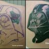 Nem o Darth Vader escapou do desenho dessa tatuagem