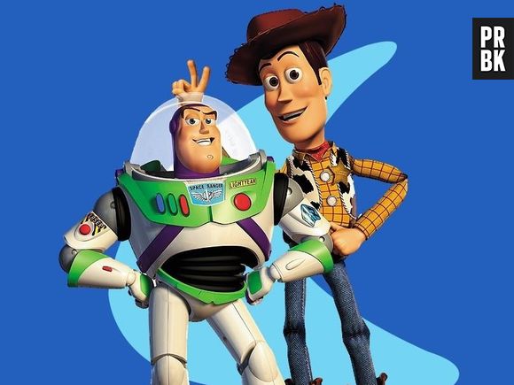 Em "Toy Story", Buzz e Woody são uns queridos, né?