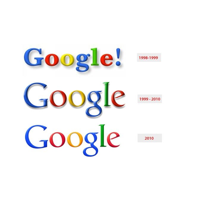  Desde que a Google foi criada, há 17 anos atrás, o logotipo já mudou três vezes 
