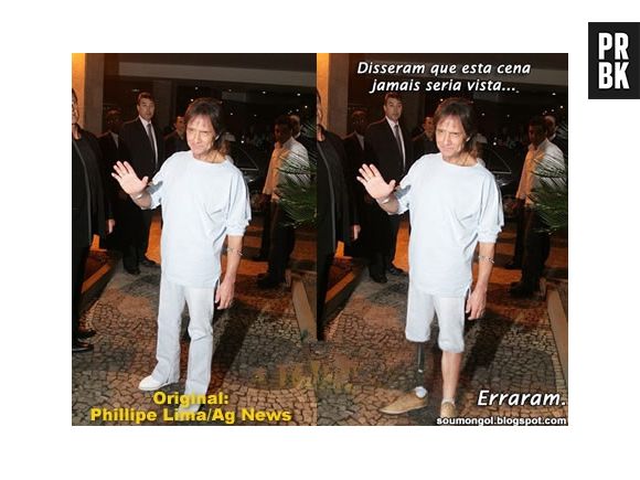 Roberto Carlos de bermuda? Só no photoshop