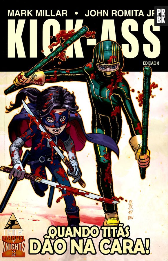 Kick-Ass e a Hit-Girl são publicações que fazem parte de outra linha editorial da Marvel, a Icon