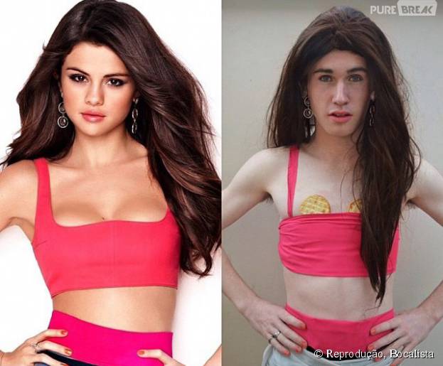 Para ficar parecido de verdade com a Selena Gomez, só nascendo de novo, né?